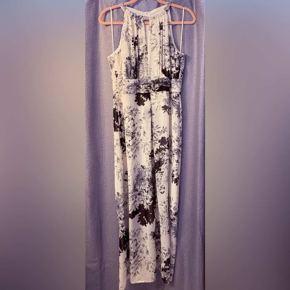 Soho Apparel Monochrome Floral Maxi Dress